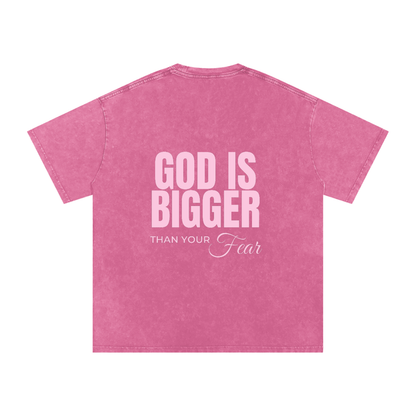 Snow Washed Oversized Cotton T-Shirt