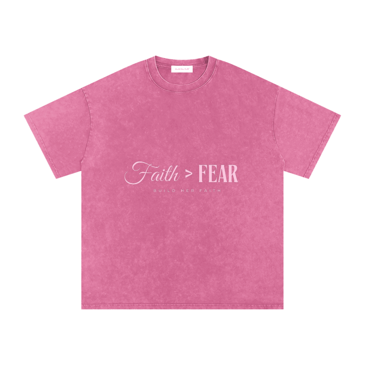 Snow Washed Oversized Cotton T-Shirt
