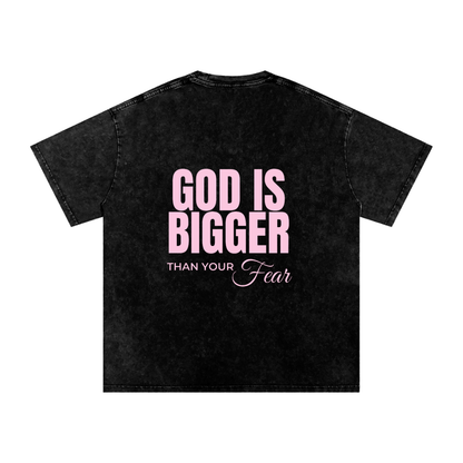 Snow Washed Oversized Cotton T-Shirt