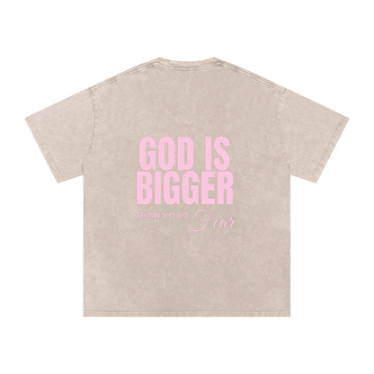 Snow Washed Oversized Cotton T-Shirt